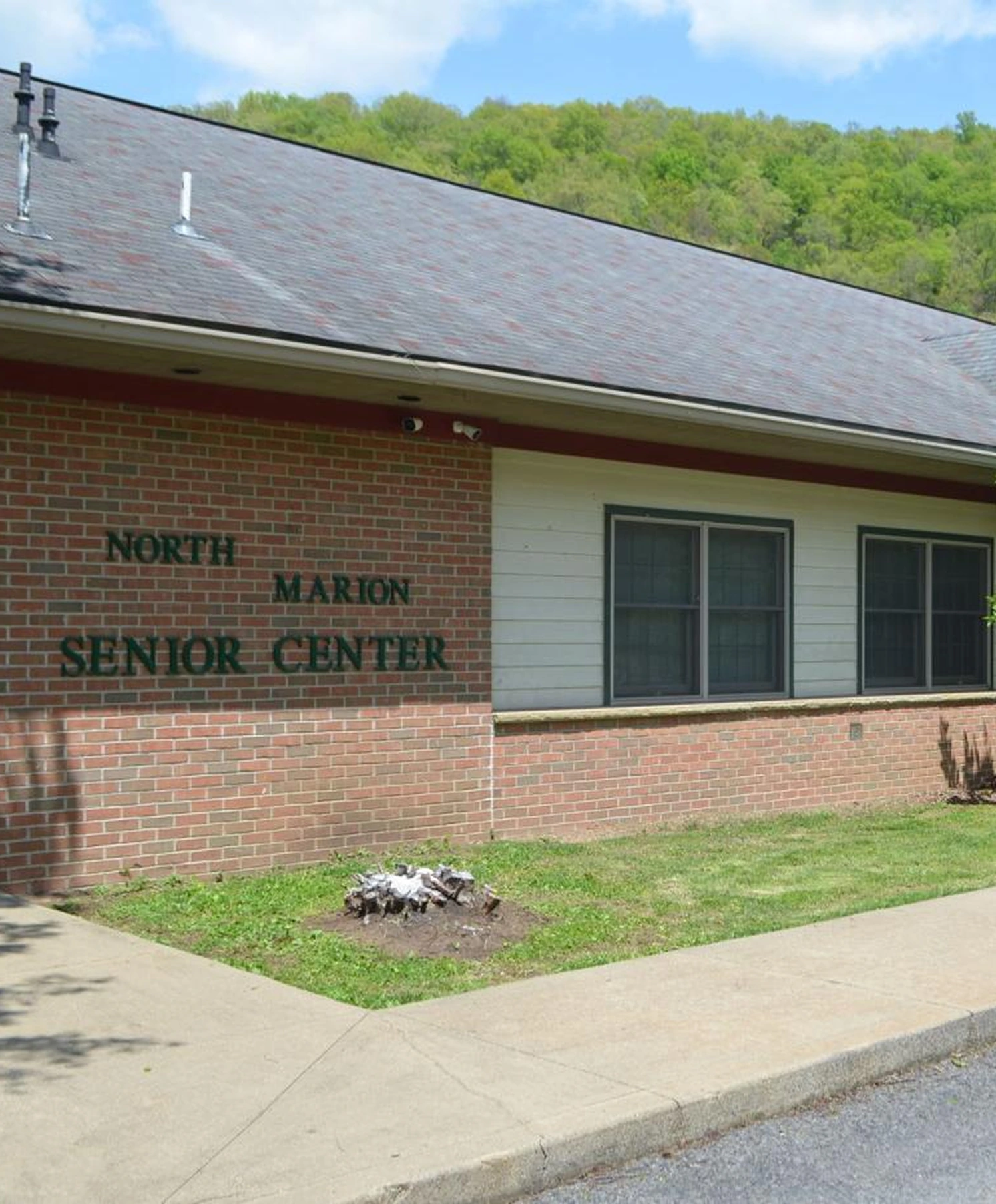 the front entrance of the North Marion Senior Center building